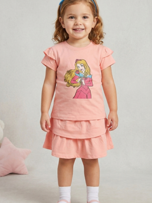 Pink Princess Cotton Dress – Frill Style Girls Outfit