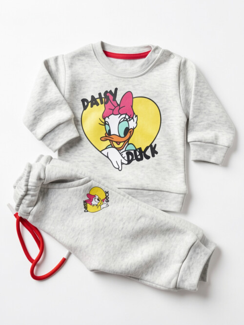 Bachaa Squad Daisy Duck Infant Winter Suit 2 Piece 100% Cotton Lycra Rib Baby Girl Winter Outfit